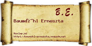 Baumöhl Erneszta névjegykártya